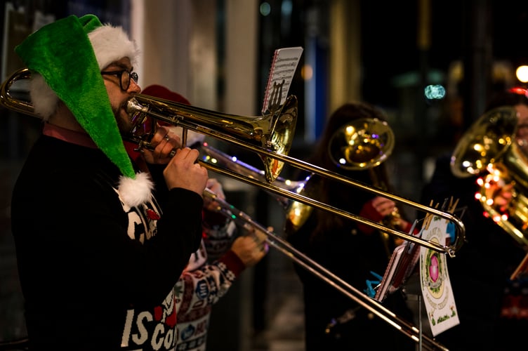 Local bands perform a variety of Christmas carols
