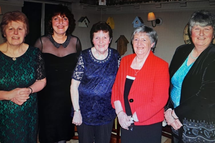 Left to Right - Gwen Kelly, Audrey Fowler, Margaret Kermeen, Mary Cringle, Jill Creed.