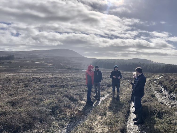 MWT head of conservation David Bellamy, with Greg Easton, James Fitzpatrick and Kim Quirk from Resilience Asset Management showing investors around the extend MWT Dalby Mountain Nature reserve