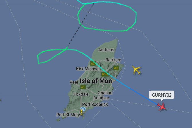 RAF Poseidon anti-submarine warfare aircraft is tracked circling Isle of Man airspace