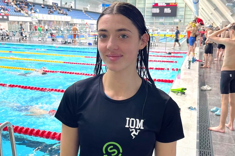 Libby Curphey set a new lifetime best of 30.42 seconds - an Island Games consideration time - in the 50m backstroke final