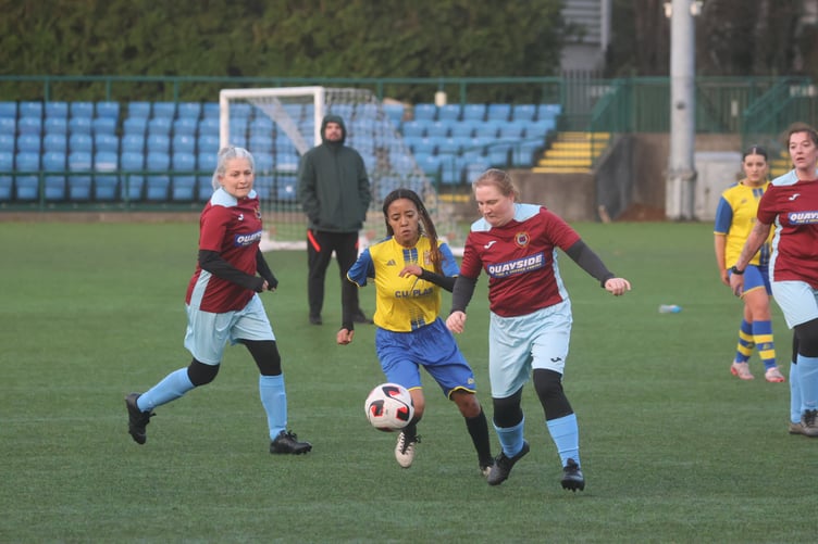 (Left to right) Agnes Foster (Union Mills), Kipenzi Thomas (Onchan) and Kelly Cannell (Union Mills) (Photo: Paul Hatton)