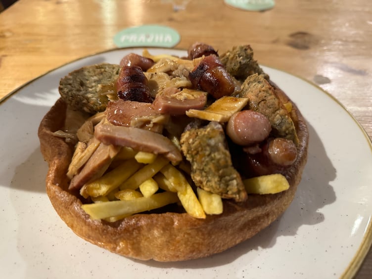 The new festive fries at The Crosby Pub