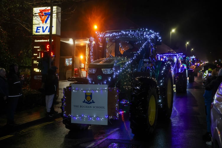 The Buchan School tractor in Foxdale