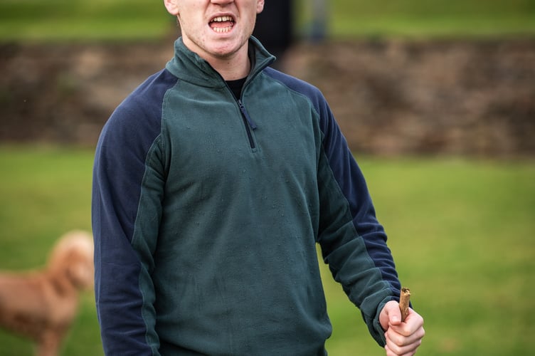 Harvey Callister with his Cammag stick, 2023