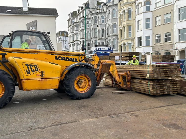 Next batch of timber is delivered for Queen's Pier