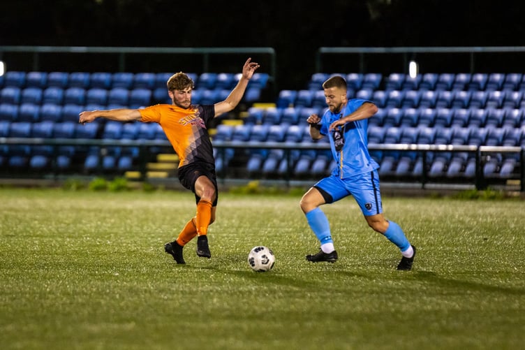 Ayre United's Shaun Kelly (left) has made the most appearances in Team of the Week so far this season (Photo: Gary Weightman)