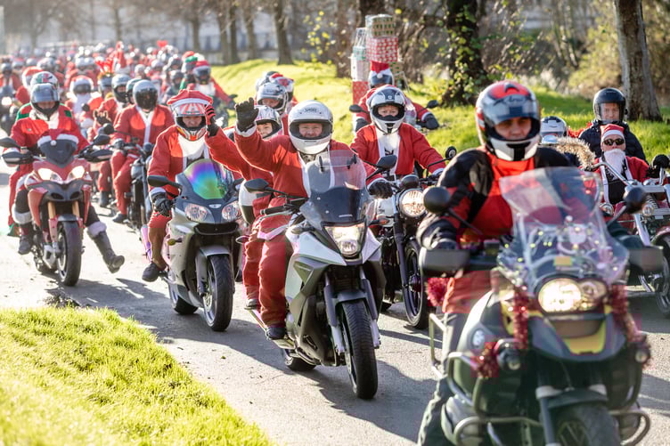 Santa's on a Bike in previous years