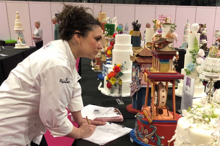 Aimee Judging at another competition.