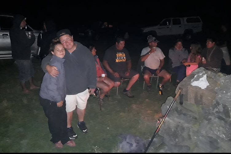 Jade's sister (left) and aunt (right) during a family gathering on Tristan Da Cunha