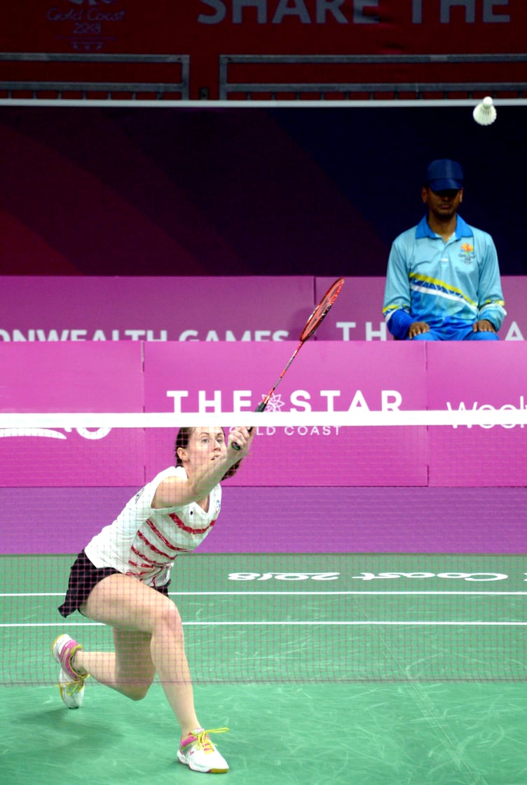 Kim Clague in action at the Commonwealth Games (Photo: Frank Vaughan)