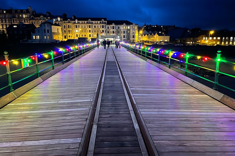 Christmas lights of Queen's Pier