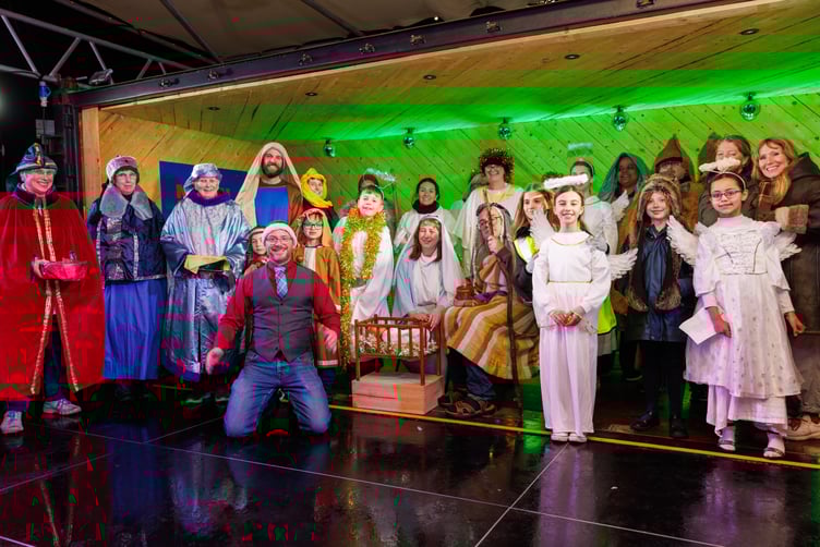 The cast of the Christmas Live nativity scene