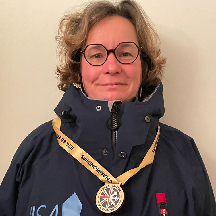 Carole Laporte with her bronze medal