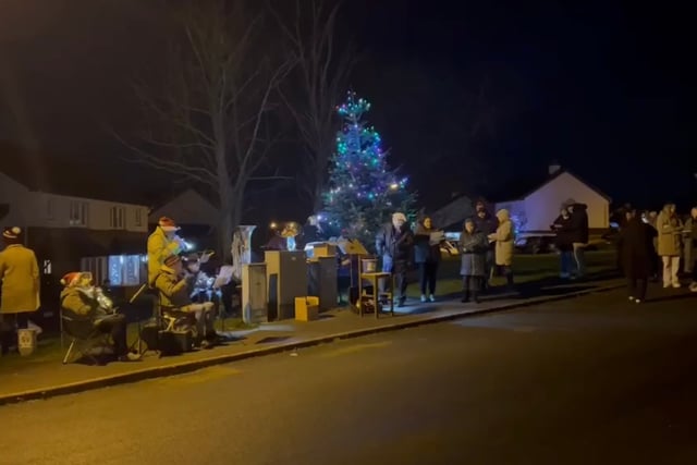 Watch as Crosby Band brings festive cheer with carols around the tree