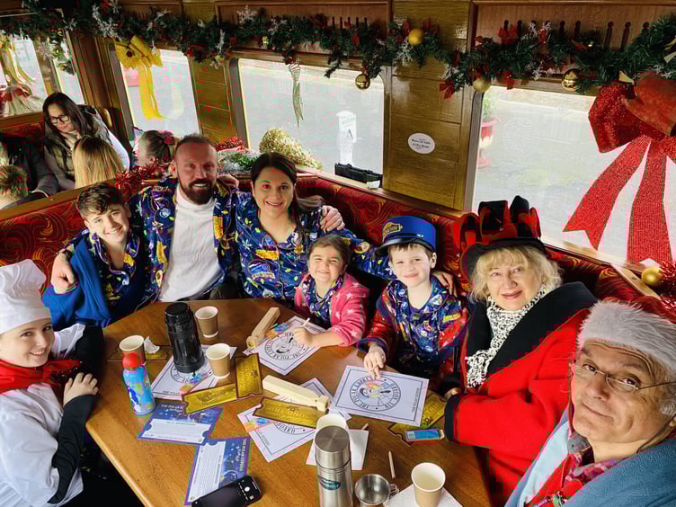 All smiles as the Polar Express sets off