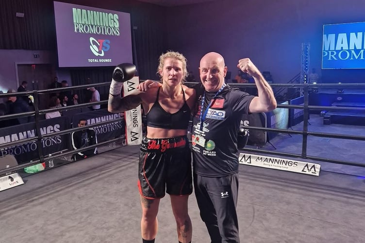 Jade Burden (left) with trainer Peter Roberts