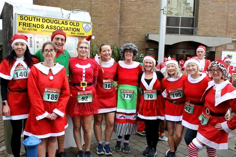 Wednesday afternoon saw many dress up as Father Christmas in Douglas and put their best foot forward in the Isle of Man Bank Santa Dash 2024