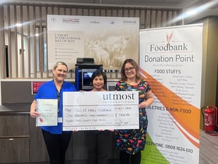 Utmost International raises more than £1,300 for Isle of Man Foodbank