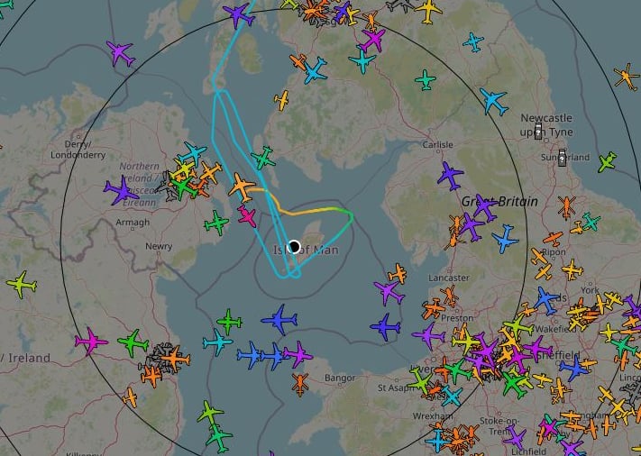 One of the Poseidon aircraft tracked over Manx airspace