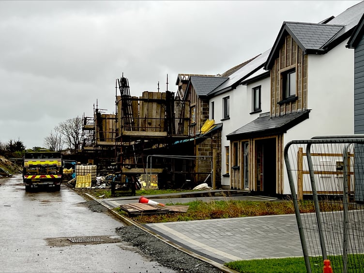Unfinished homes at The Meadows, Castletown
