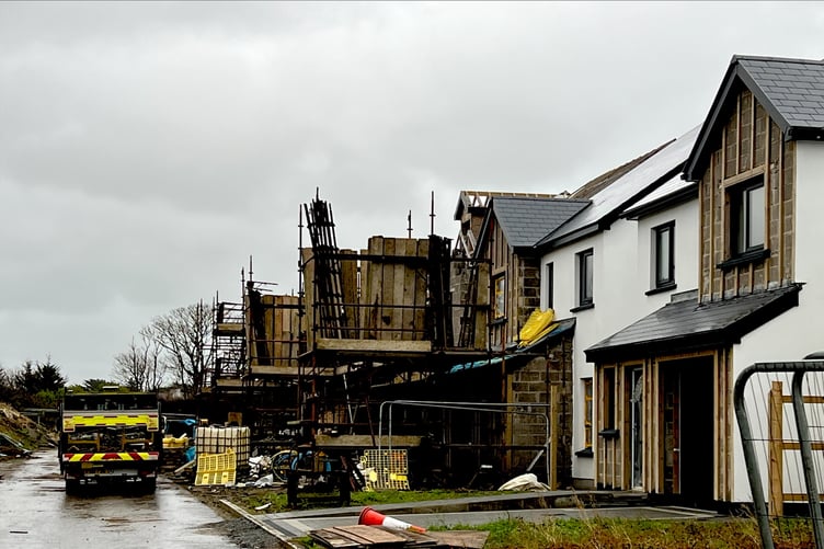 Unfinished homes at The Meadows, Castletown