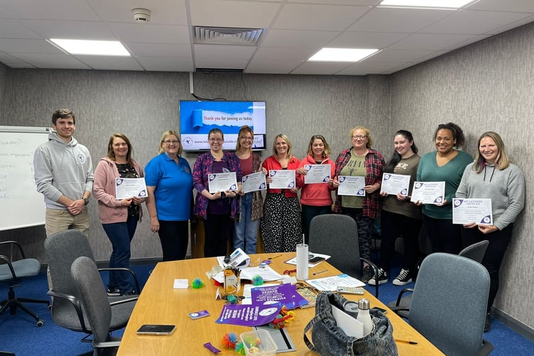 Some of Isle Stand Up To Suicide's volunteers