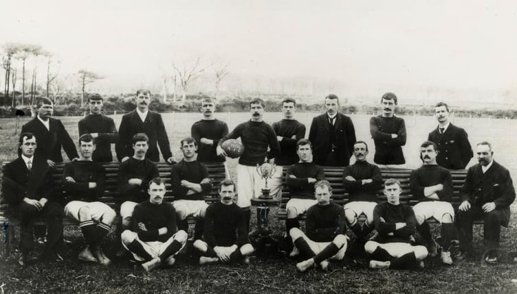 Manx Electric Railway Rugby Football team of 1904 (Photo: imuseum)