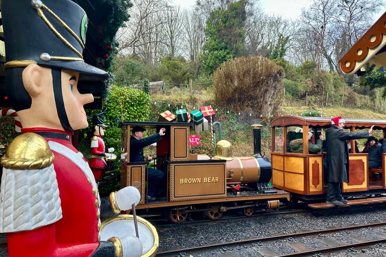 Santa train sets off from Lhen Coan - aka Santa's Halt