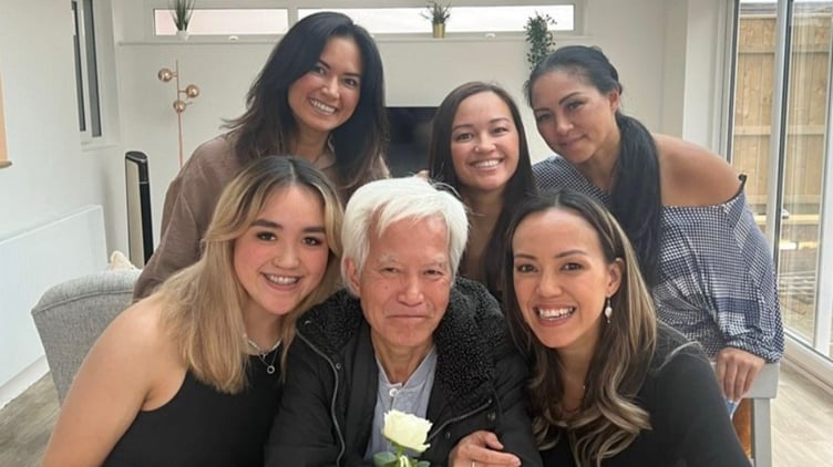 Henry Fong with his family