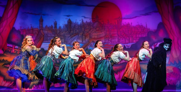 Frilly frocks take to the stage for another dance routine featuring Fairy Bridge