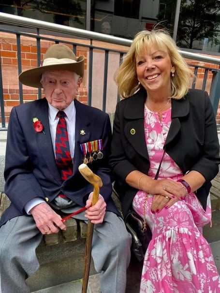 Sheila Healey, who has been actively involved with the Royal British Legion for more than 20 years, has been awarded a Lieutenant Governor’s Commendation. She's pictured here with Veteran James Fenton from Burma Star Association 