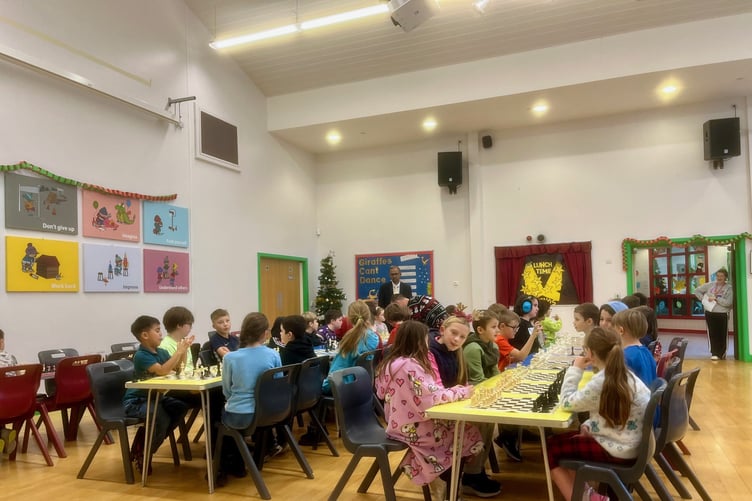 The chess tournament at Bunscoill Rhumsaa held in Jamie Barrow's memory