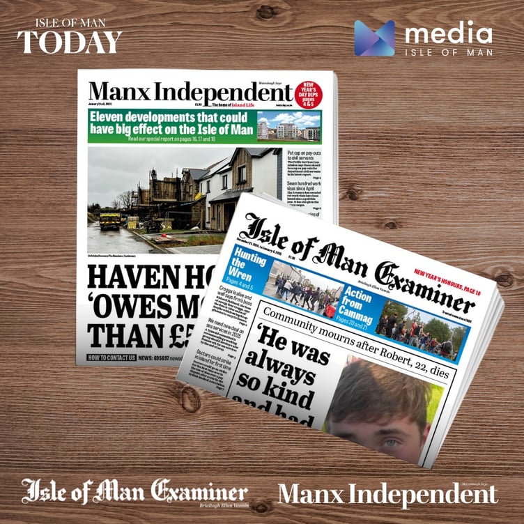 Both the Isle of Man Examiner and Manx Independent are now out in shops