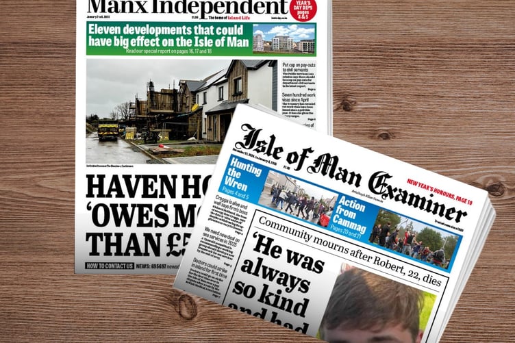 Both the Isle of Man Examiner and Manx Independent are now out in shops