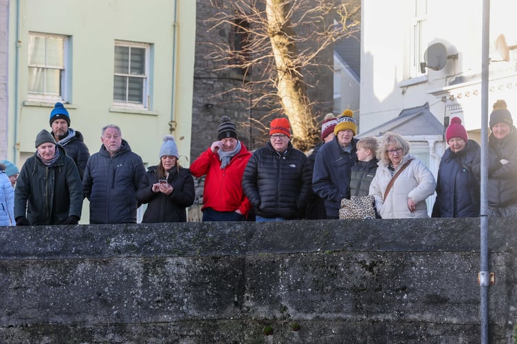 Disbelieving looks from those watching on!