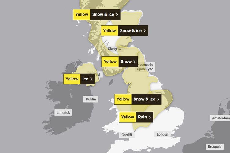 Weather warnings remain in place across the UK