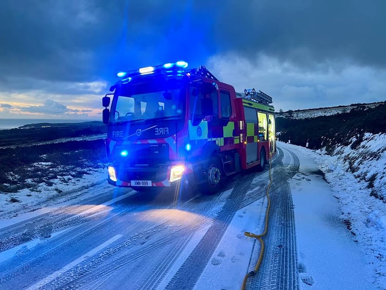 Fire crews from Douglas and Laxey along with the Duty Officer were mobilised to a single vehicle road traffic collision on the Creg Ny Baa back road