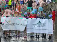 Splashes made at two locations in Port St Mary for New Year's Dips