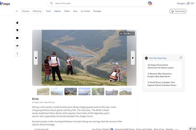 An MSN article illustrates Bride with a photo of easter Europeans in traditional dress.