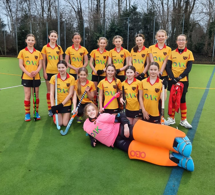 The Isle of Man under-14s girls' hockey team that faced Timperley in the EH Girls U14 Tier Two KO Championships last weekend
