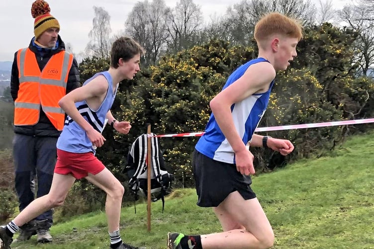Northern AC's Harry Stennett claimed yet another silver medal at the Lancashire Cross-Country Championships when finishing second in the under-15 boys race last weekend (Photo: Steve Partington)