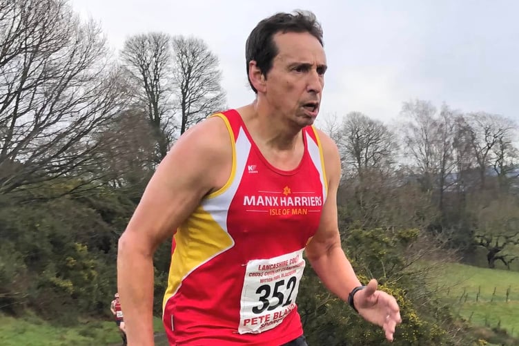 Russell Collister formed part of the Manx Harriers quartet that placed fourth in the veteran team event (Photo: Steve Partington)