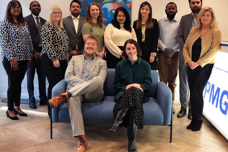 Some of the team that have received promotions at KPMG's Athol Street office