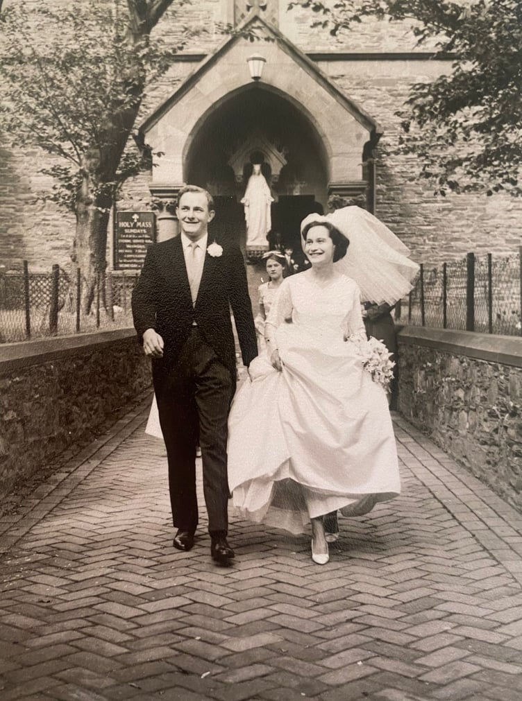 Robert and Carolyn Watson on their wedding day