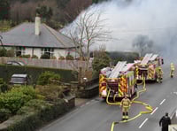 Emergency services give update as crews spend two hours battling blaze