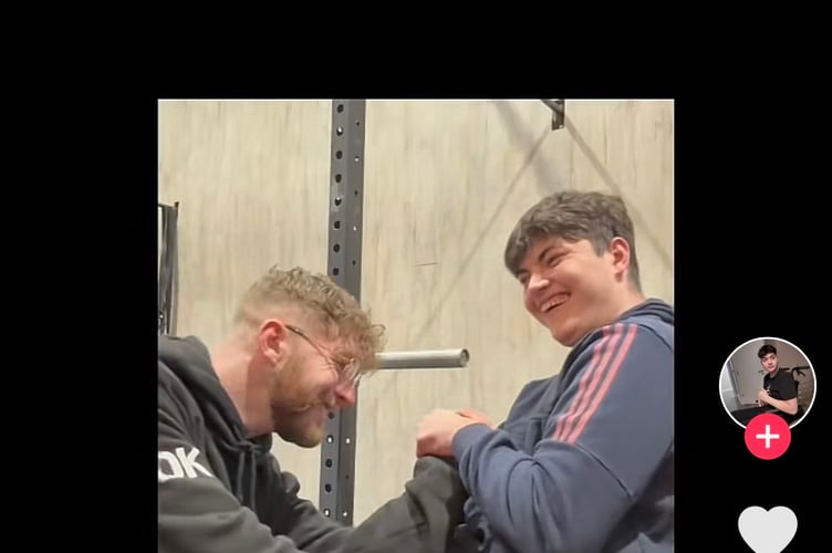 One of Lockie's new TikTok videos shows him working with personal trainer Danny Kane. Here is Lockie beating Danny at an arm wrestle!