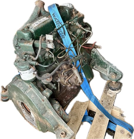 The abandoned engine which was left in Castletown