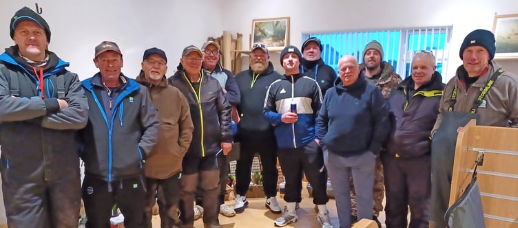 Some of the competitors in the charity angling match at Sunset Lakes which raised £880 for Alder Hey Children's Hospital