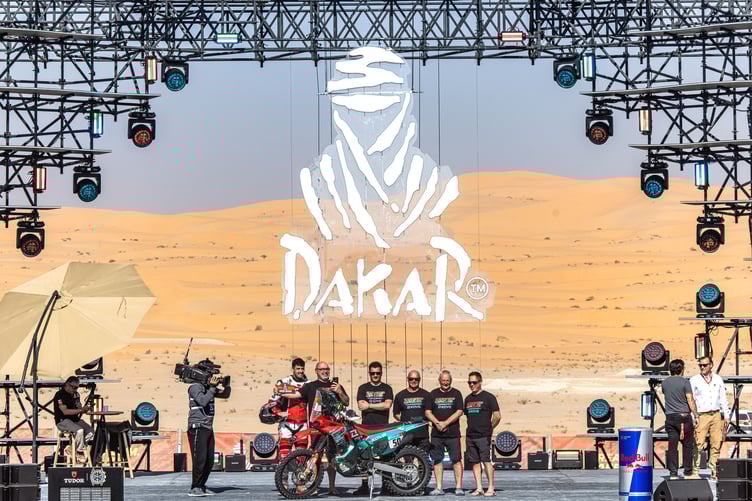 James Hillier and the WTF team at the conclusion of the Dakar Rally last week
